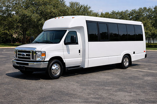 18-passenger mini coach available for charter in Orlando, FL