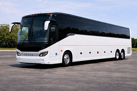 56-passenger charter bus available for charter in Orlando, FL